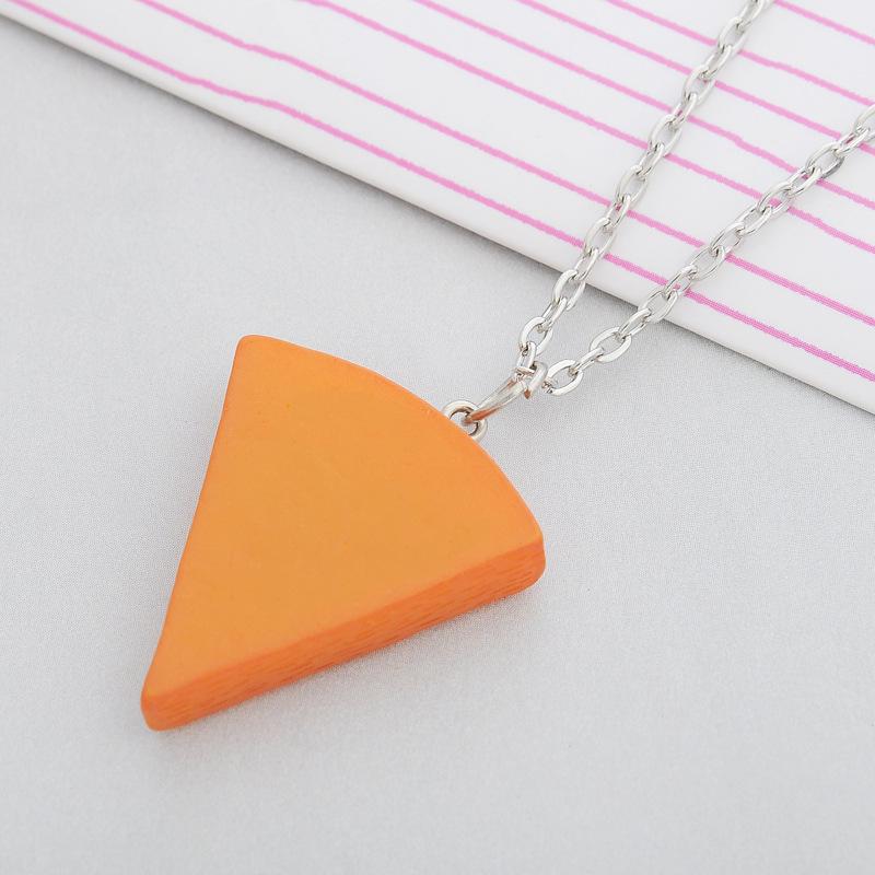 Fashion Creative Pizza Pendant Necklaces Unique All-match Necklace for Men Women Family Friendship Christmas Gift