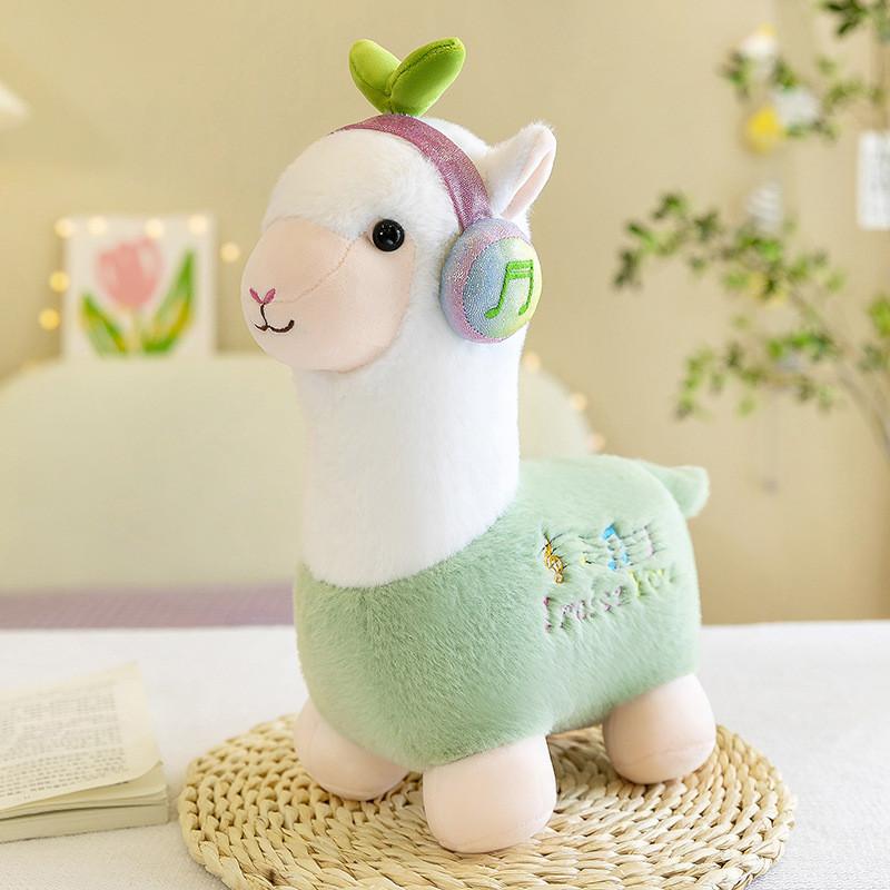 Soft Short Plush Stuffed Alpaca Doll For Girls Room Decor Birthday Present