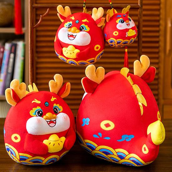 3D Chinese Dragon Hanging Decoration Golden Ingot 2024 Year of The Dragon New Year Cartoon Dragon Ornament Pendant Home Decor Spring Festival Gift