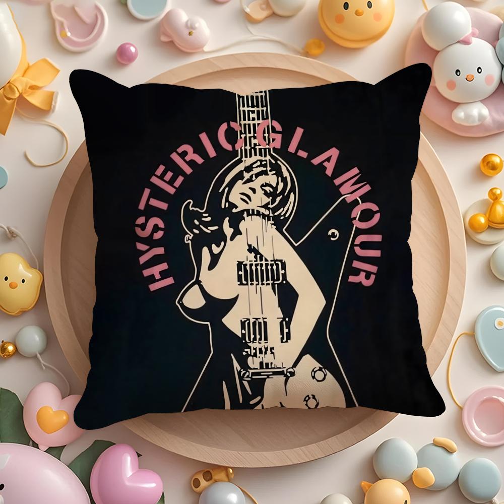 H-Hysteric Glamour Девушка Подушка Чехол Короткий Плюш Двусторонний Принт Домашняя Стирка в Машине Теплая Зимняя Наволочка