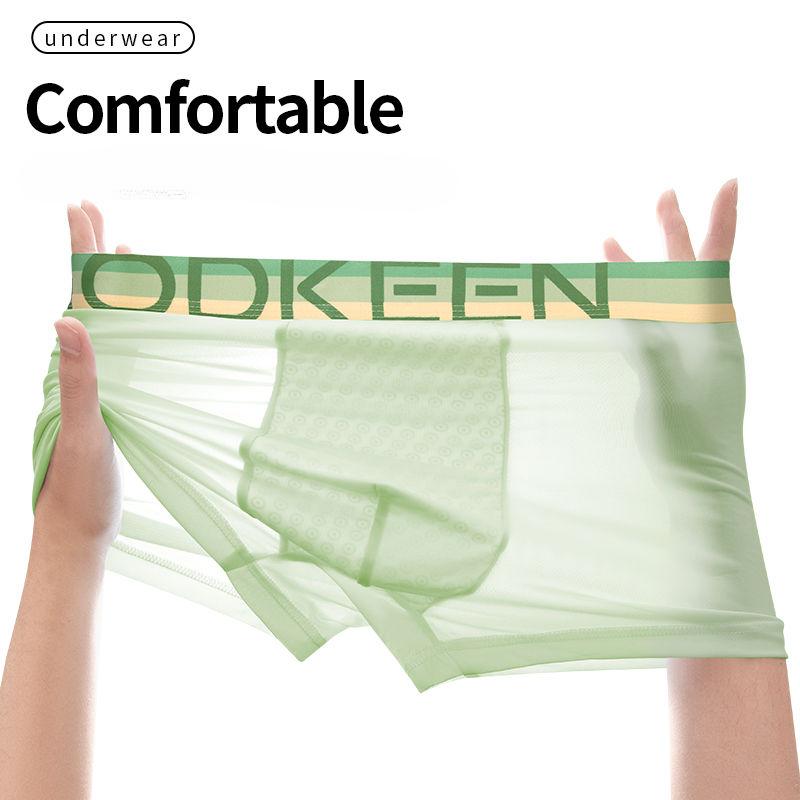 Ультратонкие быстросохнущие мужские трусы для подростков Ice Silk бесшовные боксеры шорты для мальчиков спортивные трусы