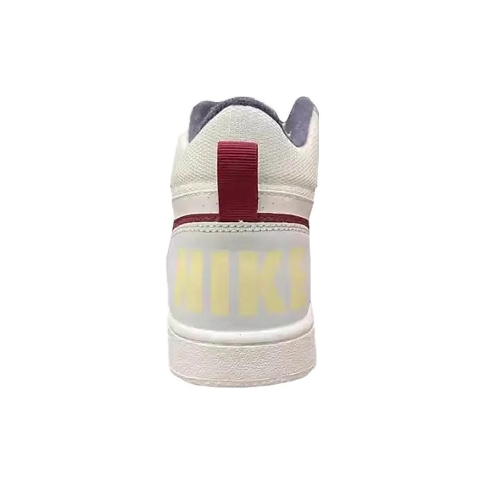 Nike Court Borough Mid 2 Удобные Универсальные Прочные Дышащие Мид-топ Детские Кеды для Скейтбординга Детские Кеды для Скейтбординга Бело-Красные FV8122-161
