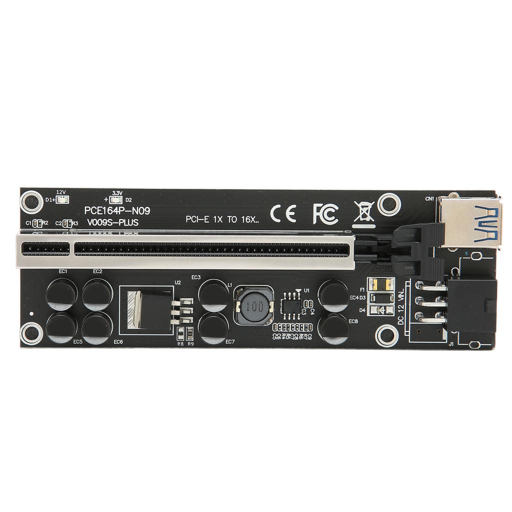 PCIE Riser Stable 8 FP Capacitors Gold Plated USB3.0 Interface Adapter Card for Win 7 for Win 8 for Win10 for Win XP