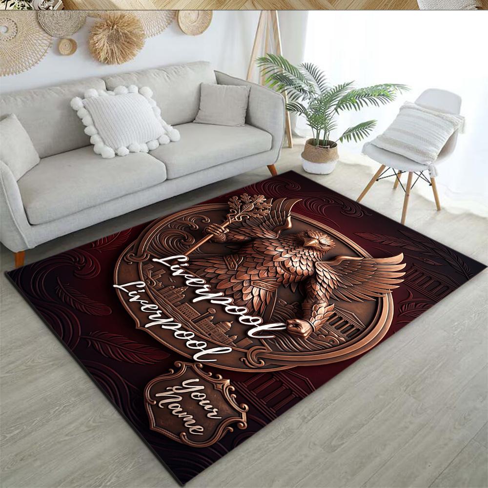 Liverpool Fc Personalized Text Area Rug Design For Bedrooms Kitchen Outdoor Playrooms Antislip Rug Office Home Decor Perfect Gift For Womenmen