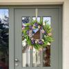 Spring Summer Tulip Wreath for Front Door Artificial Floral Greenery Wreath with Ferns Wildflowers for Porch Wall Farmhouse Wedding Decor