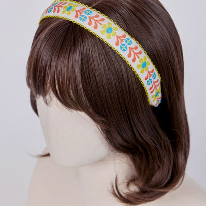 МАЙЯ Повязка на голову с цветами P - Синий Красный