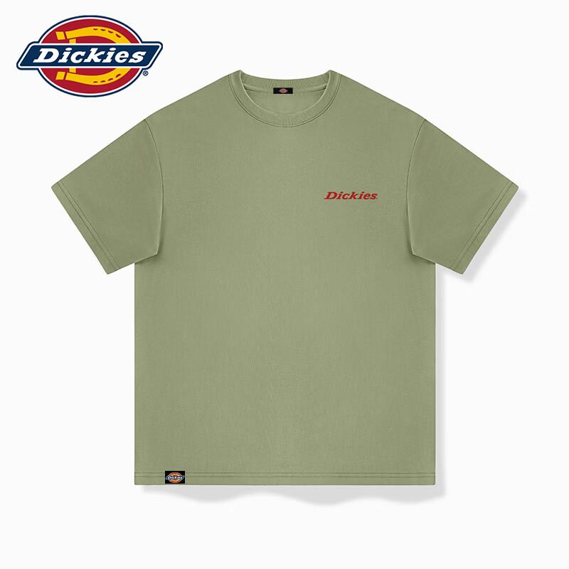 Мужская футболка Dickies в американском ретро стиле с принтом красного логотипа