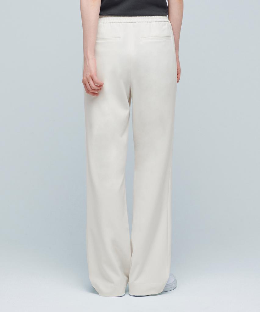 MUSINSA STANDARD Genderless Wide Elastic Waist Slacks [Cream]