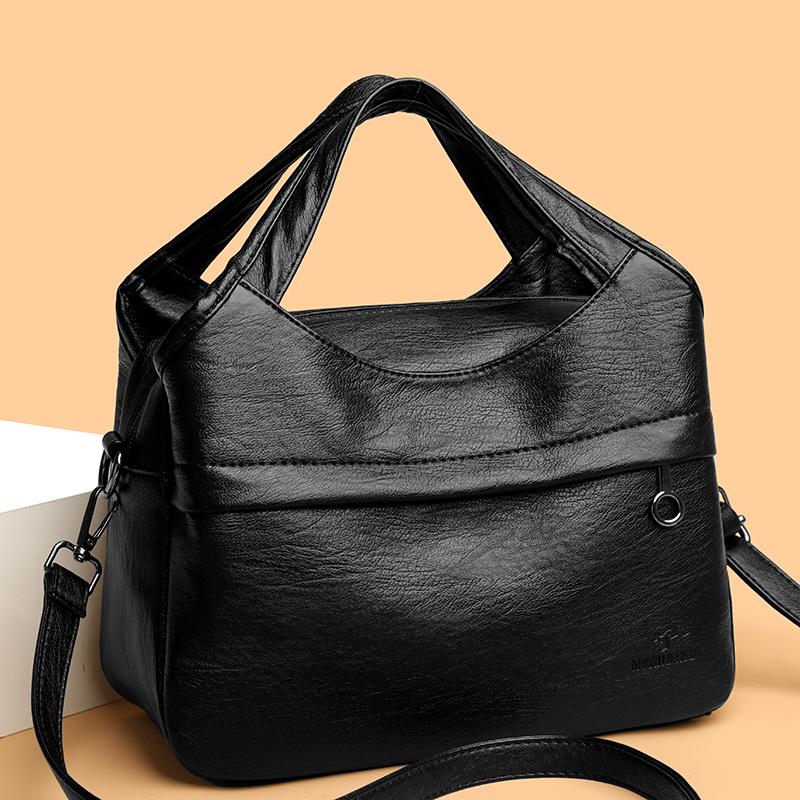 Ретро большая сумка через плечо однотонная сумка-мессенджер ПУ сумка для commuters