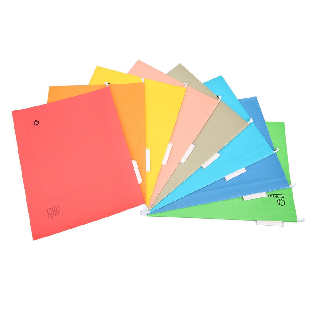 8Pcs Letter Size Suspension Files with Tabs File Classification File Folder Filing Cabinet Haning File Bag for Office