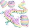 TEOXQPBJ 3D Printed Dragon Egg Easter Mysterious Dragon Toy Realistic Movable Dragon Figures Flexible Joints Home Decoration Desk Toy Matte