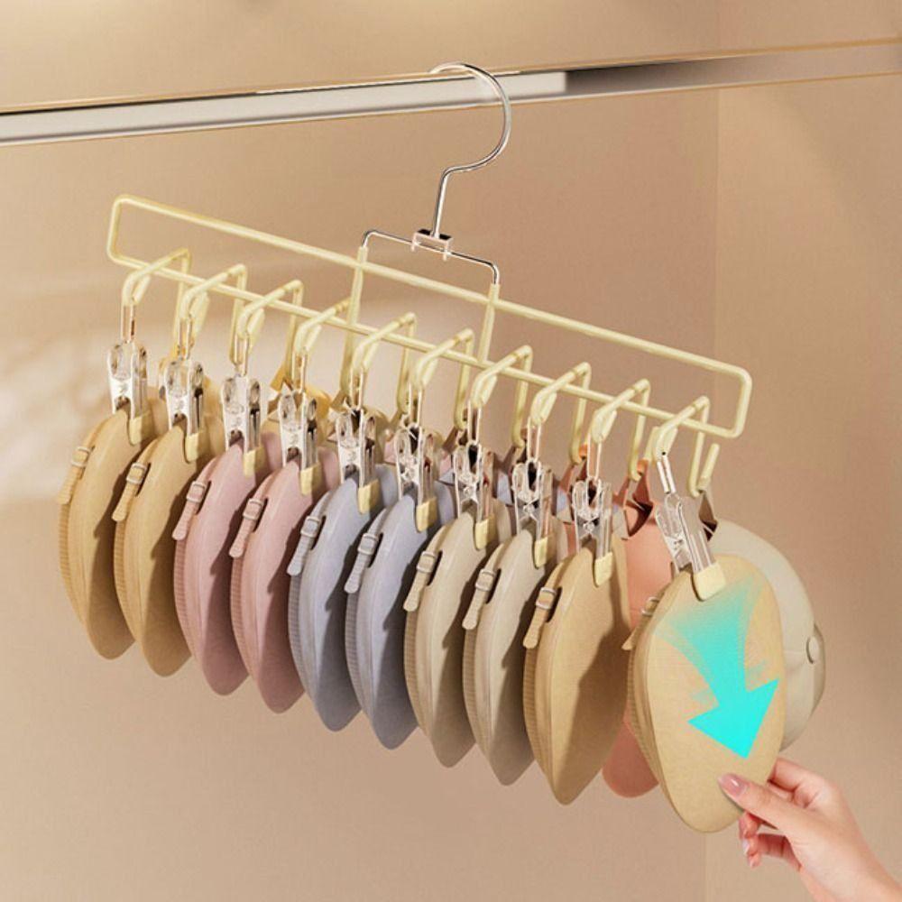 10 Clips Baseball Hat Organizer Rack Hanging Saving Space Peaked Cap Storage Holder Windproof Non-Slip Towel Hanger Clip Scarf
