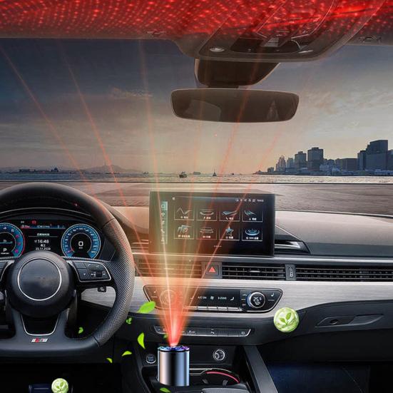 Smart Car Air Freshener with Atmosphere Light Rechargeable Auto On/Off Easy To Install Intelligent Car Interior Aroma Device