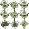 30 шт. 3 вида смешанных искусственных растений эвкалиптовых листьев BabysBreath рождественские украшения вазы для дома сада свадьбы искусственные цветы