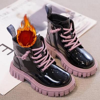 Обувь для девочек, розовые ботинки, новинка 2023 года, новые детские ботинки, детские сапоги для девочек