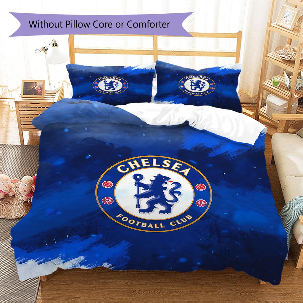 Chelsea F Pattern Bedding,Quilt Set Quilt Cover Pillowcase Home Birthday Gift(1 * duvet cover + 2 * pillowcase, without core)
