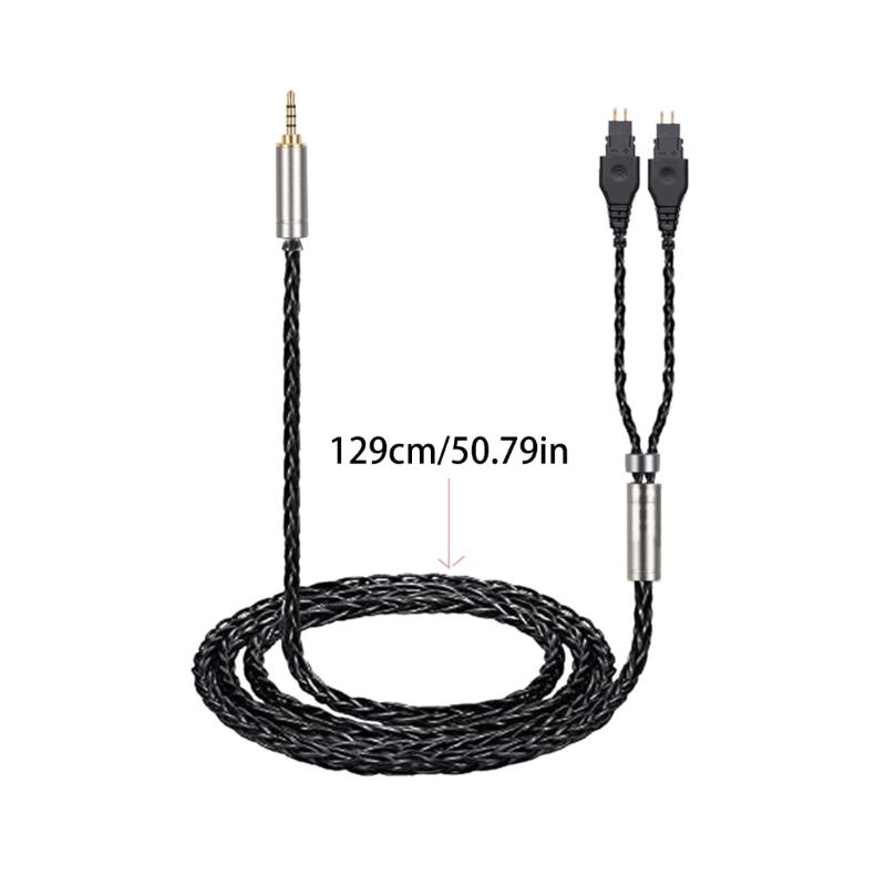 Replacement Upgrade Cable Wire for HD650 HD600 HD660s HD580 Headphone 4.4mm/3.5mm/2.5mm Plugs 1.5x4 Twiste Wire 1.5m
