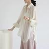 Thin Section Tencel Sunscreen Shirt Shirt Female Summer Loose See-through Hitching Outside Air Conditioning Cardigan Shawl Ice Chiffon Blouse