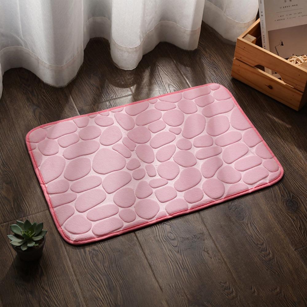 Non-slip Bathroom Floor Mat Cobblestone Shower Doormat Practical Bath Mat