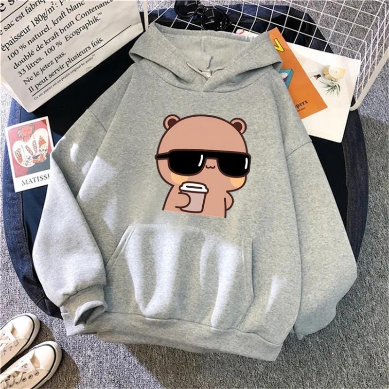 Anime Funny Womens Hoodie Bubu and Dudu Print Pullover Streetwear Hoodies Women Hip Hop Fleece Harajuku Y2K Unisex Sweatshirts