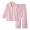 Long Sleeves and Pants Elastic Holes In Sleeves and Leg Double Pink [Gunze] Women's Pajamas, (with Openings), Gauze, Acedron, Women's,