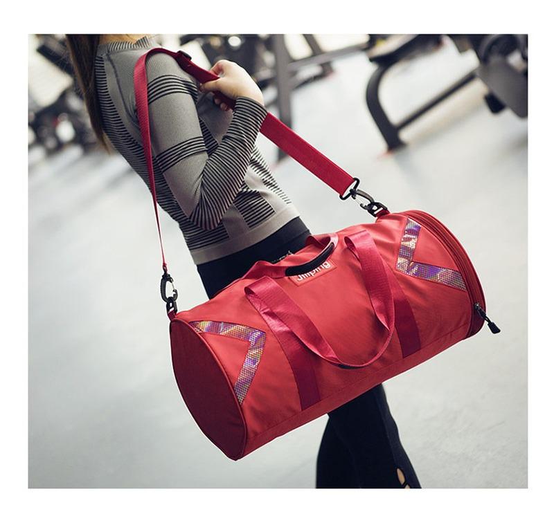 Fitness Gym Nylon Large Training Shoulder Yoga Patchwork Travel Duffel Outdoor Tas Sac De Sport Bag