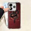 Черный змеиный рисунок с покрытием Чехол для телефона Для Xiaomi Poco X5 X6 X7 X8 Pro Max F8 Ultra F7 M8 M7 M5S Redmi 15C 15 14C 13C 13 X3 12C F