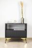 Set of 4 furniture legs Star gold chrome height 13 cm