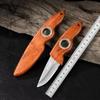 High-grade rotary knife Stainless steel rotary outdoor survival knife camping portable sharp fruit knife Men's pocket knives