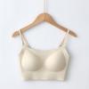Seamless Fixed Cup Gathered and Brushed Liquid Foundation Small and Comfortable Invisible Beautiful Back Underwear Big Breasts