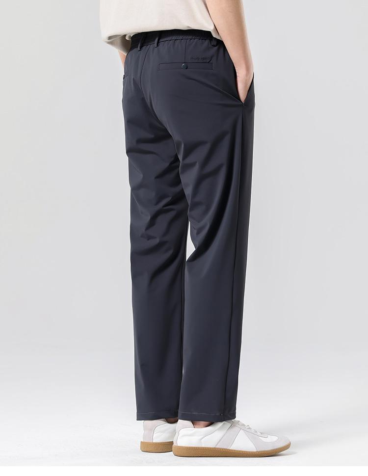 Lightweight Ice Silk Four sided Bounce Commuter Lightweight Four sided Bounce Cone Versatile Men's Casual Pants
