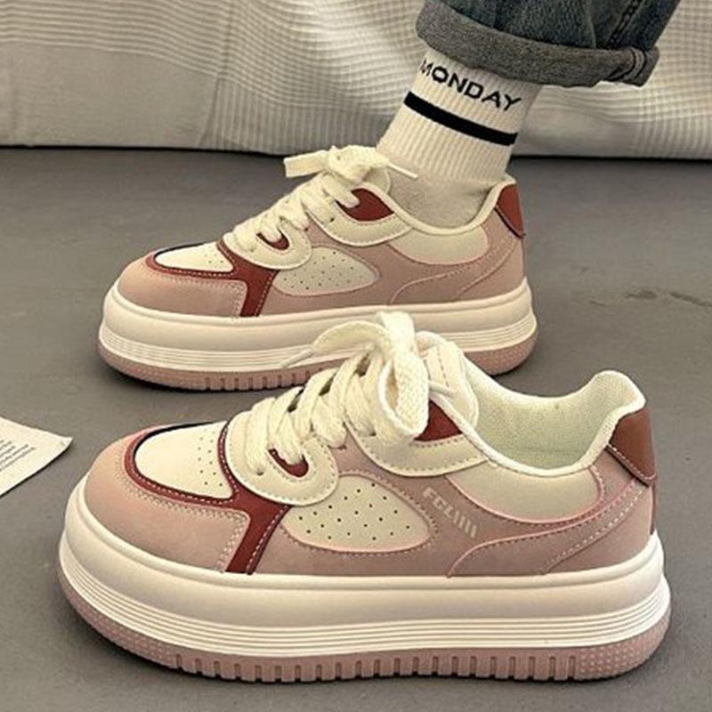 Обувь женская 2024 Modis All-Match повседневные женские кроссовки разноцветные круглые носки сабо на платформе новые милые ретро маленькие летние