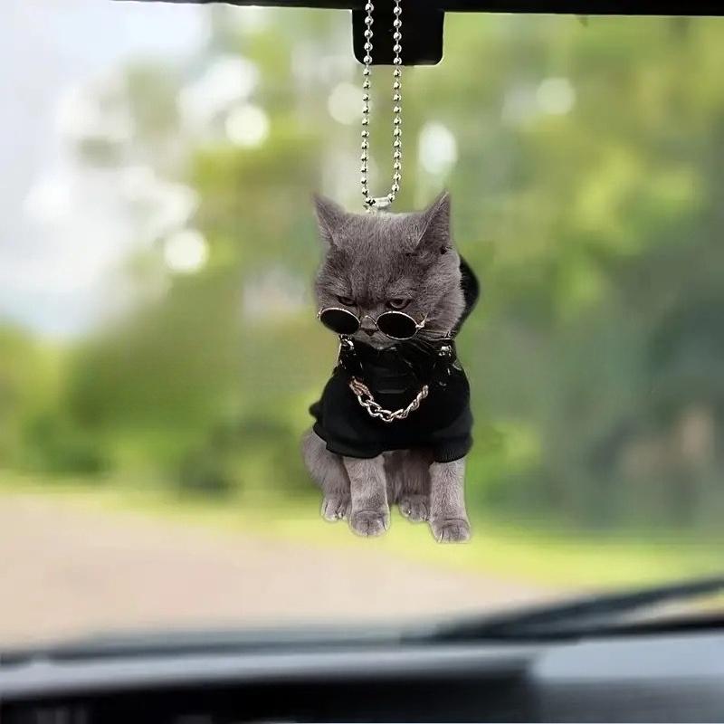 Автомобильная подвеска, акриловая качающаяся собака, легкое автомобильное зеркало, подвесные аксессуары для салона автомобиля, сумка на плечо, школьный портфель, украшение, подвеска, подарок на день Святого Валентина