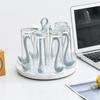 Rotatable Cup Holder Swan Design Quick Draining Strong Load-bearing Cup Storage Organizer Home Supplies