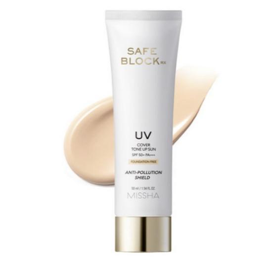 MISSHA Safe Block RX Cover Tone-Up Sunscreen SPF50+ PA++++ 50ml