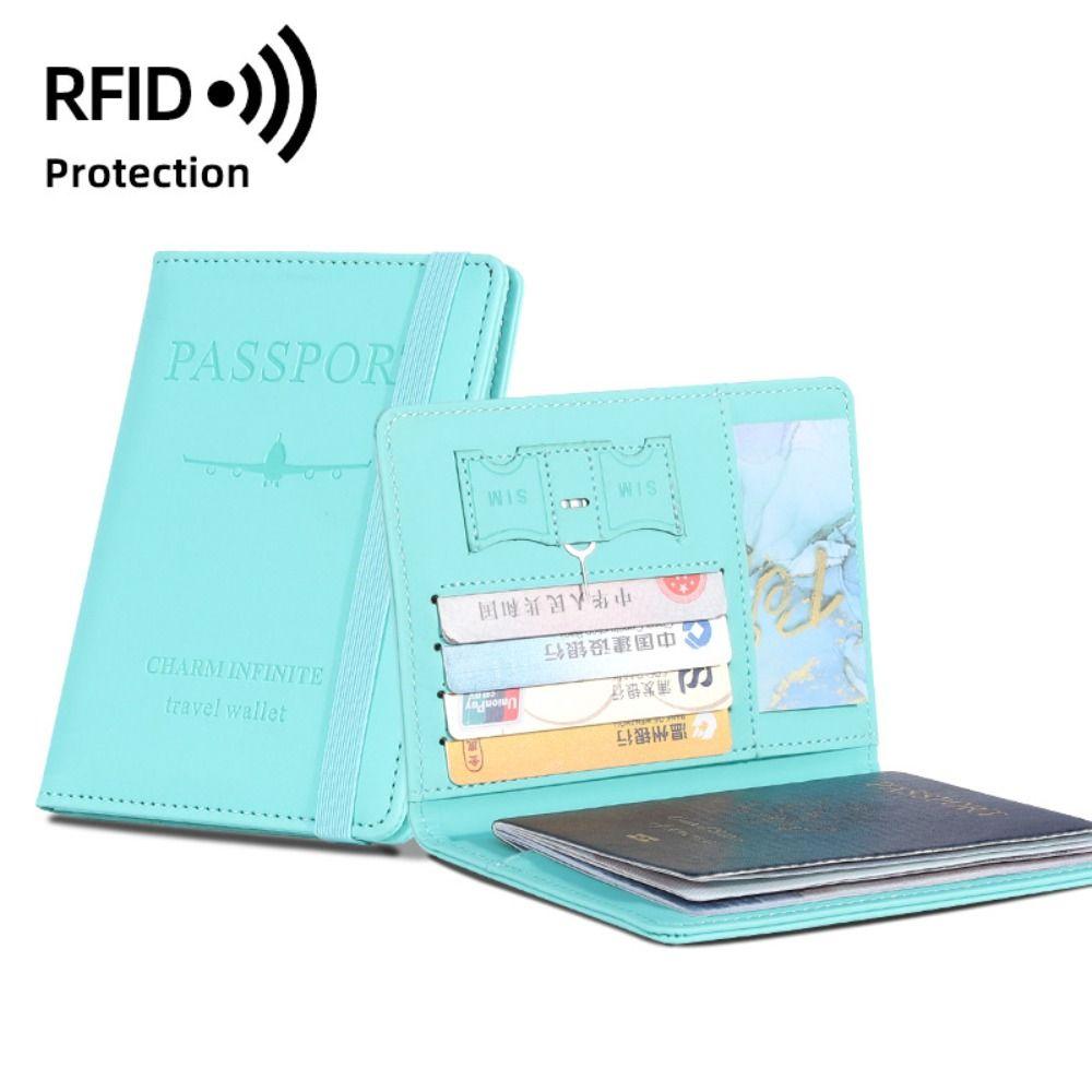 Travel Wallet PU Leather Passport Holder Passport Package PU Passport Clip  Man Women