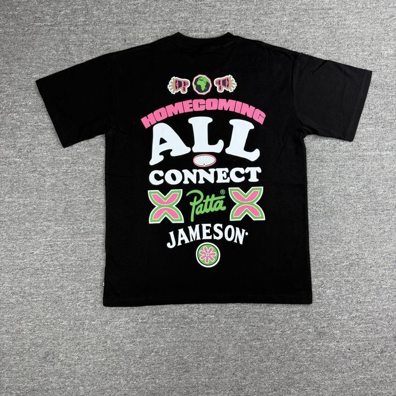 Cross-border trendy brand PATTA European and American street creative fun printing men's and women's casual loose short-sleeved collection T-shirt 