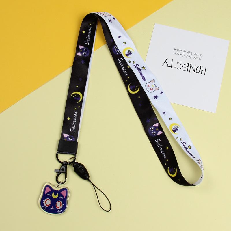 Cartoon Mobile Phone Lanyard, Cute Pendant, Wide And Flat Braided Belt, Lanyard, Key, Badge, Card Cover, Neck Lanyard.