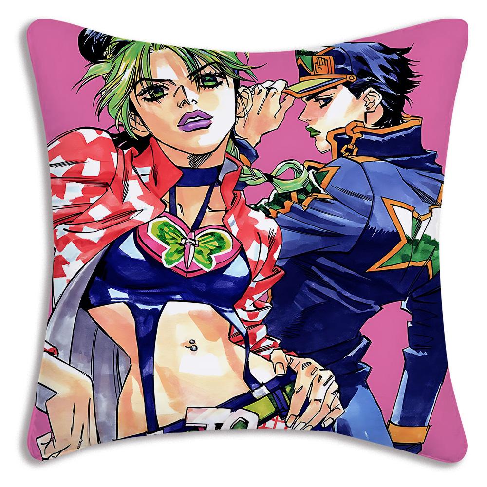 Милые наволочки JoJo's Bizarre A-Adventure Мультяшные Декоративные для Дивана Дома Двусторонняя Печать Короткий Плюш Милая Наволочка