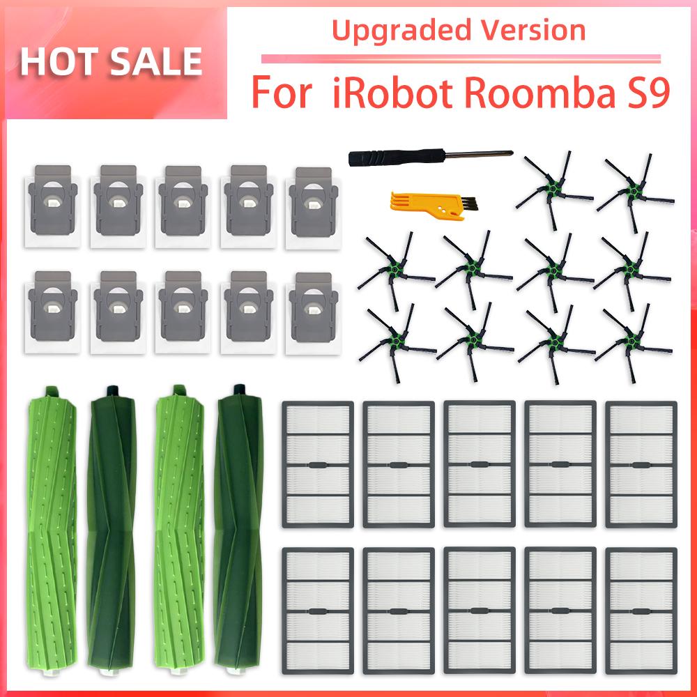 Совместимость с iRobot Roomba S9 9150 / S9+ Plus 9550 Робот-пылесос Фильтр Hepa Основная боковая щетка Пылесборник Запасные части Аксессуары
