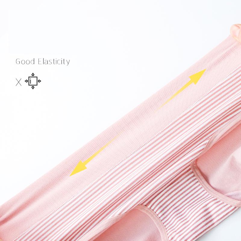 LANGSHA Large Size 5XL Panties Women Cotton High Waist Underwear Girls Briefs Lovenly Print Lingerie