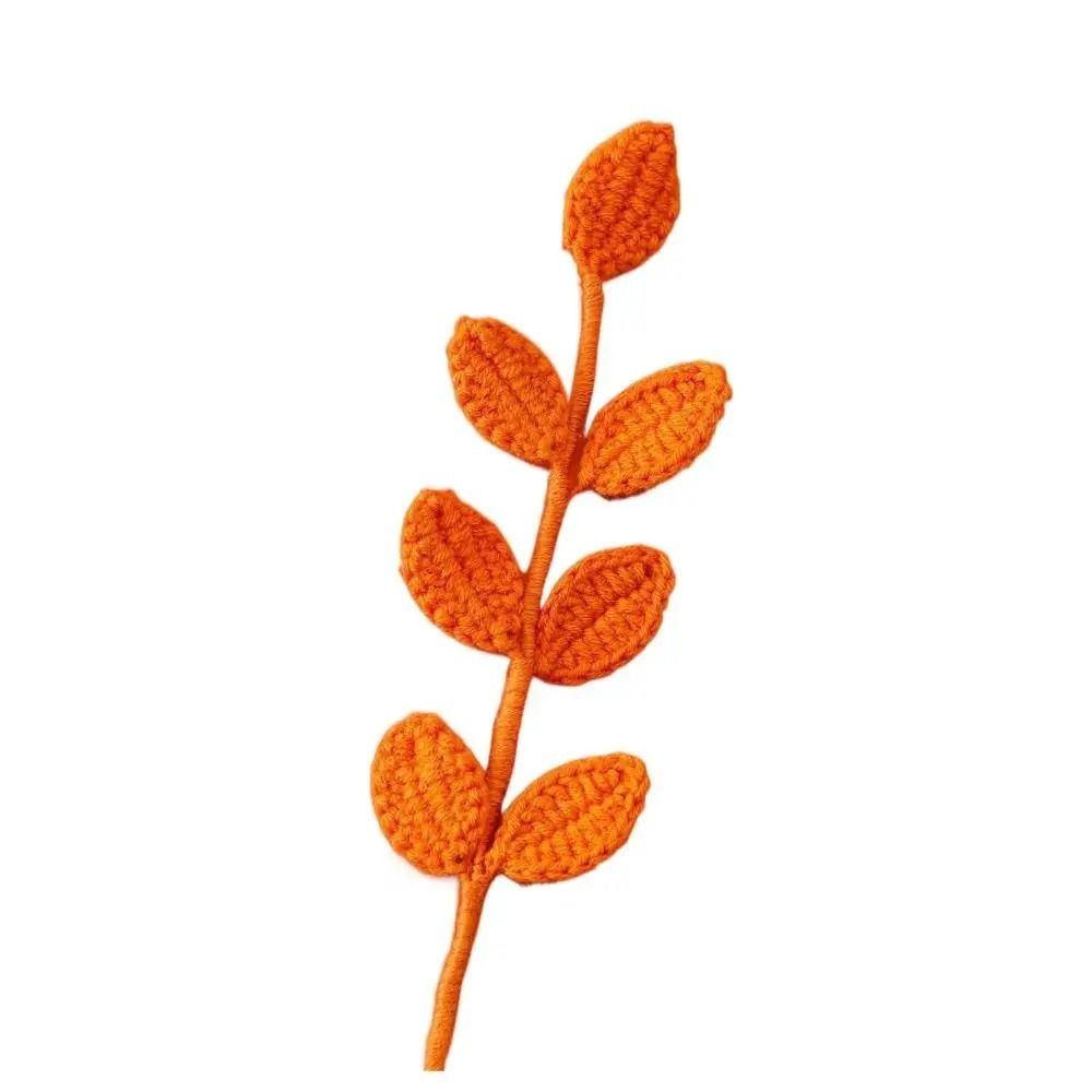 Ручная работа 3D Закладка в виде листа Вязаный лист Маркер для страниц книги Высококачественный зажим для книги в виде листа