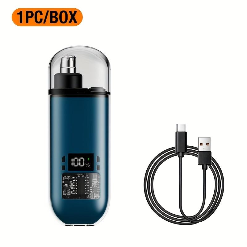 A Mini Portable and Stylish Electric Nose Hair Trimmer with USB Charging Function and Digital Display for Nose Care and Cleaning