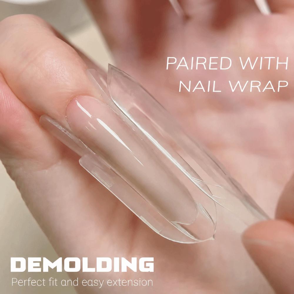 Reusable Nail Forms Top & Bottom Dual Nail Molds New Sandwich Nail Forms Nail Art Salon