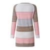 Women Cardigan Comfy Stylish Stitching Long Sleeve Striped Patchwork Sweater Female Casual Long Cardigan Autumn Winter Tops