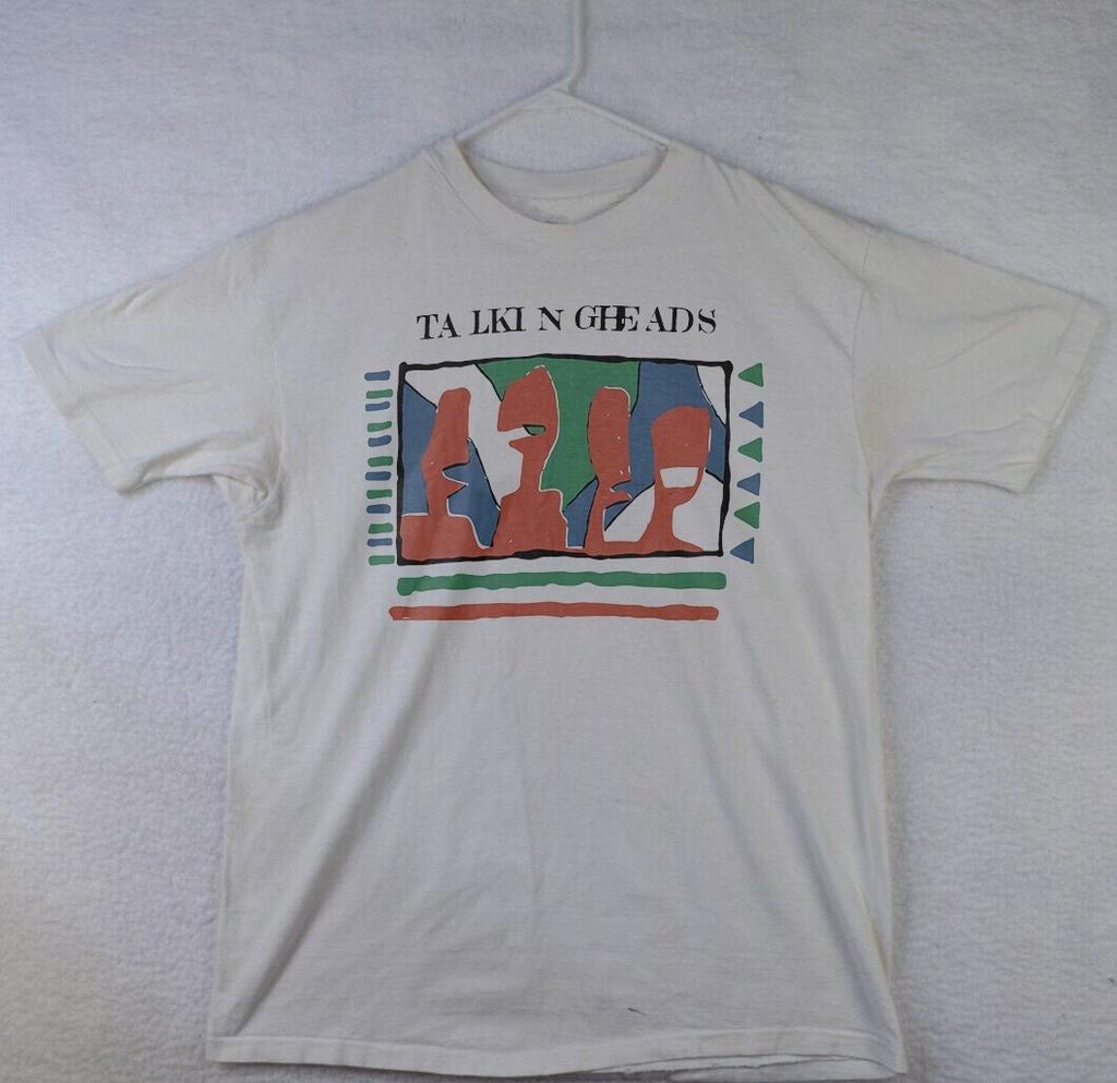 HOT New Hot Vintage shirt talking Heads 80's White Heavy Cotton T-Shirt