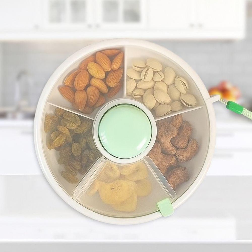 Portable Snack Spinner Moisture Proof Sealed Fruit Tray Snack Storage Box  Kids Snack