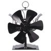 Eco-friendly 2-in-1 Fireplace Fan 6-Blade Chimney Fan without Power Heat Powered Stove Fan Low Noise for Wood Log for Bu