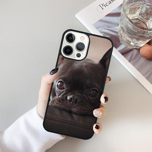 Cute Puppy French Bulldog dog Phone Case Cover For iPhone 17 Air 15 16 Pro Max 14 13 12 11 Pro Max Plus Coque