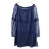 Long Sleeve See Through One Piece 40 Navy System Tunic Women Used